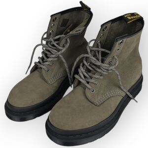 Dr. Martens 1460 Milled Nubuck Leather Ankle Boots Grey US Mens 4 / Womens 5 New
